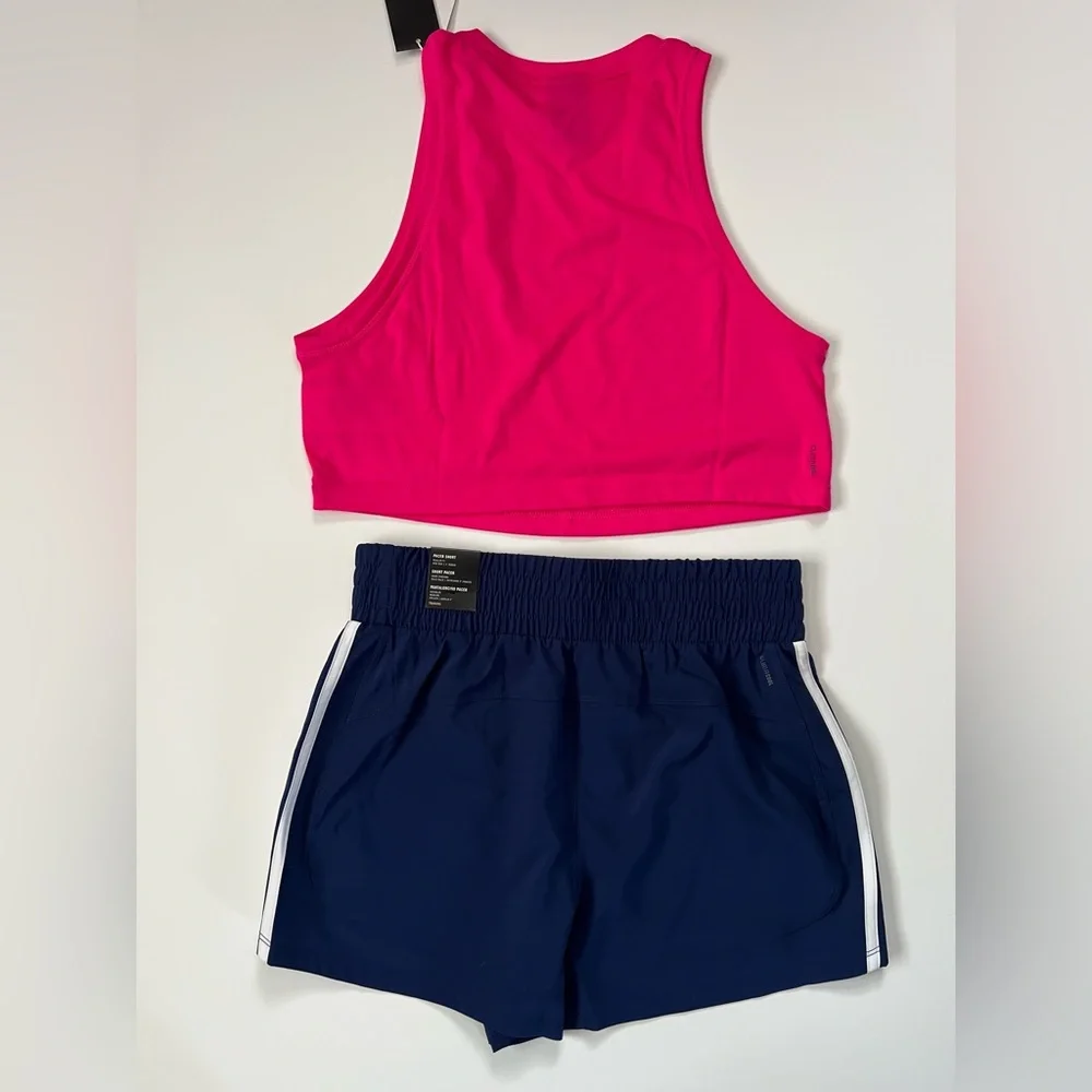 Adidas Workout Set – Pacer Training Shorts & Train Essentials Boxy Tank - Picture 2 of 7